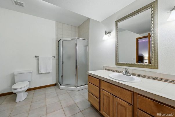 Bathroom, Glass Shower, Interior, Tile Countertops