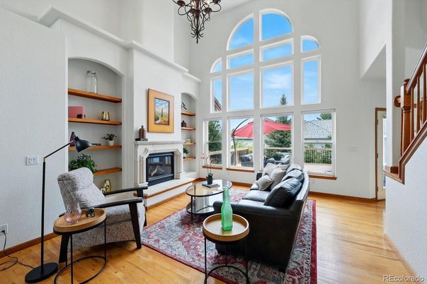 Chandelier, Fireplace, Interior, Living room, Wood Texture Flooring