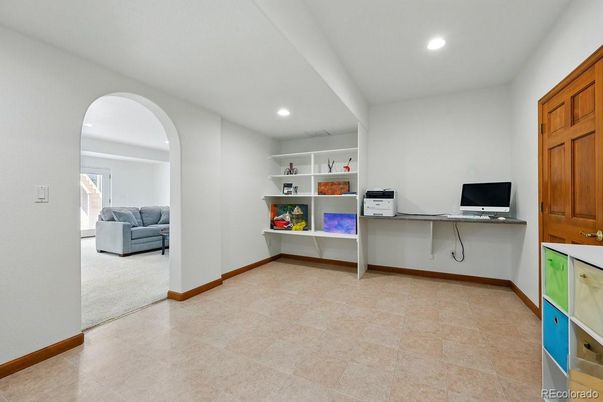 Home Office, Interior, Recessed Lighting