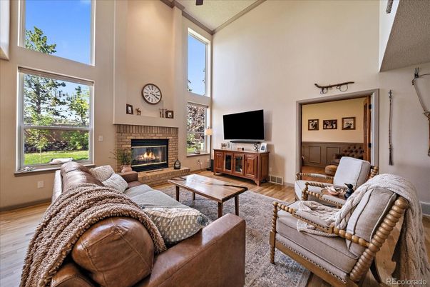 Fireplace, Interior, Living room, Wood Texture Flooring
