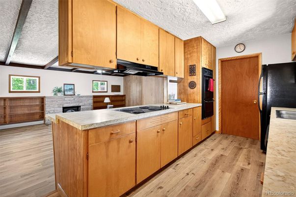 Interior, Kitchen, Wood Texture Flooring
