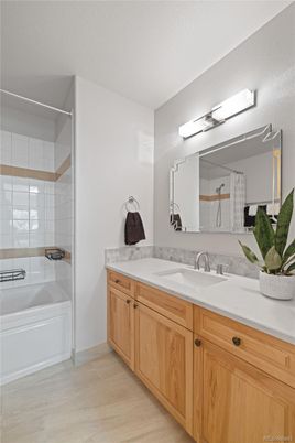 Bathroom, Dual Sink Vanities, Interior, Wood Texture Flooring