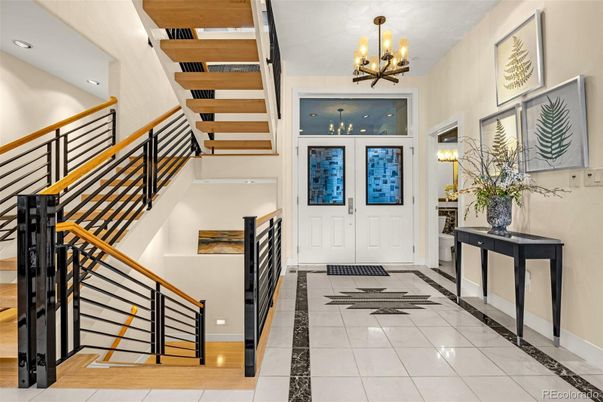 Chandelier, Interior, Recessed Lighting, Wooden Beams