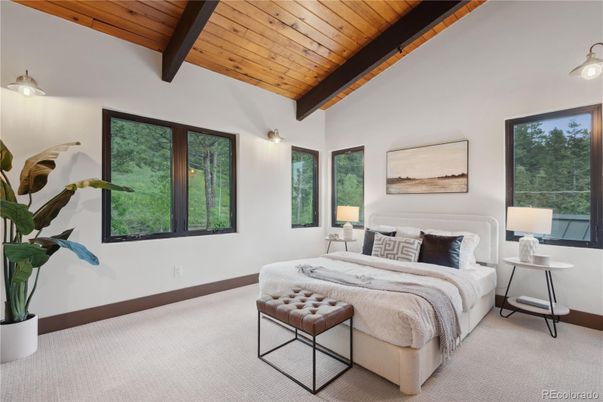Bedroom, Interior, Wooden Beams, Wooden Ceilings