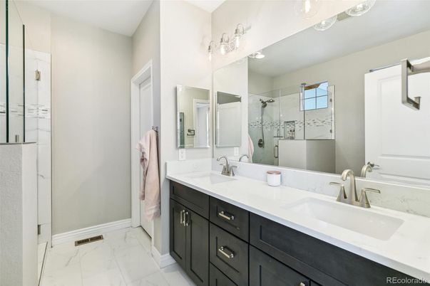 Bathroom, Dual Sink Vanities, Interior, Marble