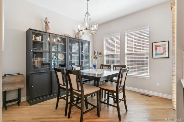 Chandelier, Dining room, Interior, Pendant Lights, Wood Texture Flooring