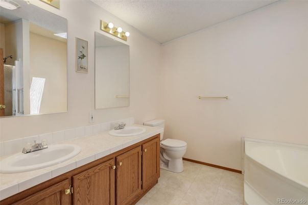 Bathroom, Dual Sink Vanities, Interior, Tile Countertops