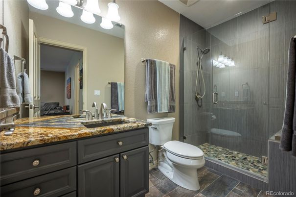 Bathroom, Dual Sink Vanities, Glass Shower, Interior