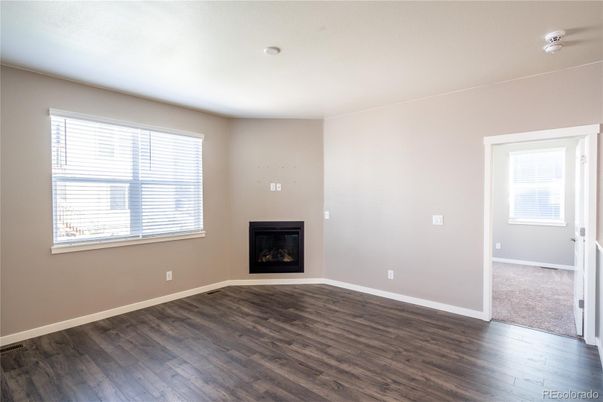 Empty room, Fireplace, Interior, Wood Texture Flooring