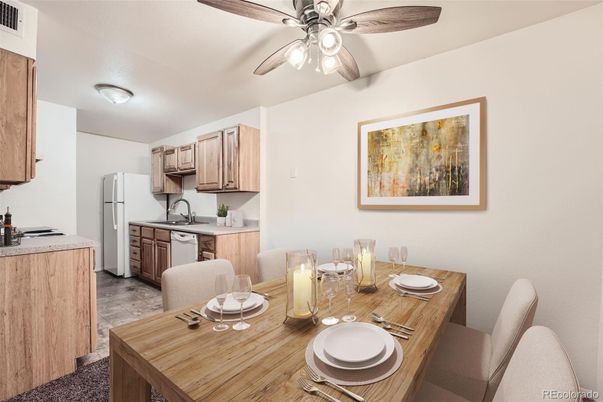 Dining room, Interior, Kitchen