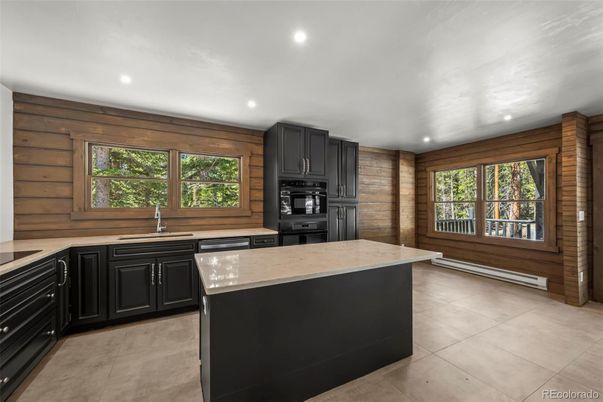 Interior, Kitchen, Recessed Lighting, Wooden Walls