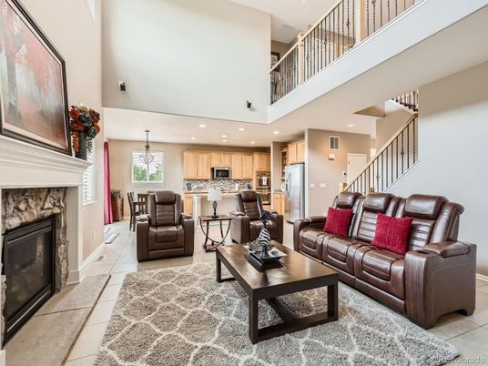 Fireplace, Interior, Kitchen, Living room, Pendant Lights, Recessed Lighting