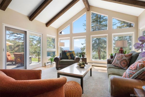Interior, Living room, Water, Wooden Beams