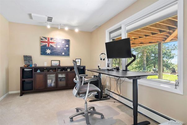 Home Office, Interior, Wooden Beams