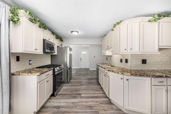 Interior, Kitchen, Wood Texture Flooring