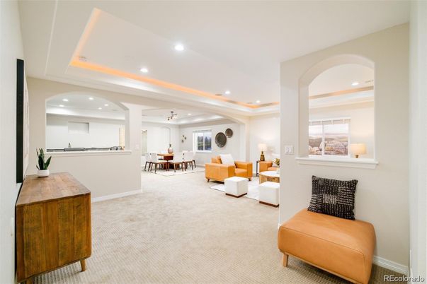 Dining room, Interior, Living room, Recessed Lighting