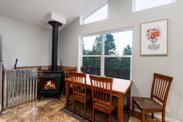 Dining room, Fireplace, Interior