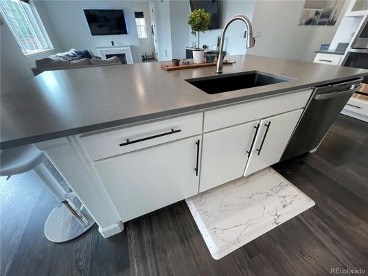 Interior, Kitchen, Marble, Wood Texture Flooring