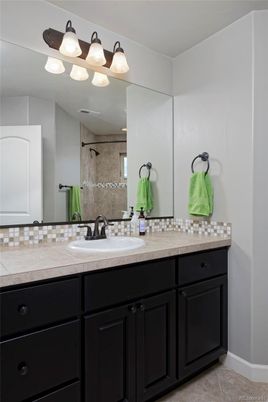Bathroom, Dual Sink Vanities, Interior, Tile Countertops