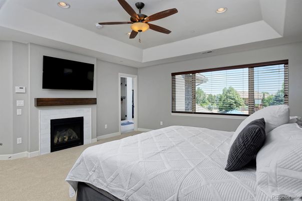 Bedroom, Fireplace, Interior, Recessed Lighting