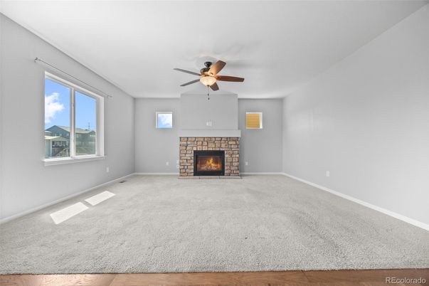 Empty room, Fireplace, Interior