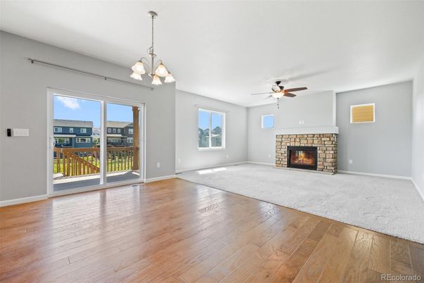 Empty room, Fireplace, Interior, Wood Texture Flooring