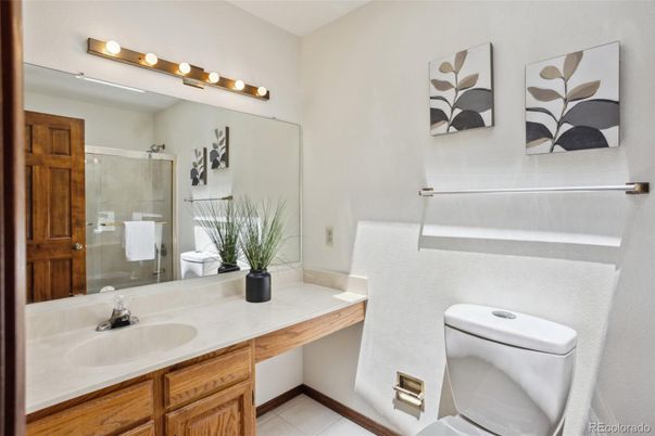 Bathroom, Dual Sink Vanities, Glass Shower, Interior