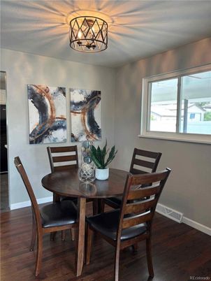 Chandelier, Dining room, Interior, Wood Texture Flooring