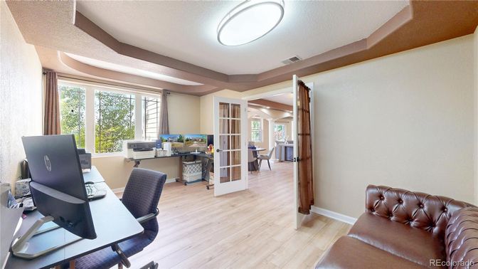 Home Office, Interior, Wood Texture Flooring