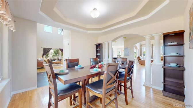 Dining room, Interior, Wood Texture Flooring