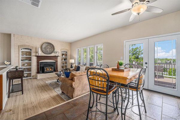 Dining room, Fireplace, Interior, Living room