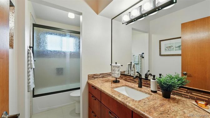 Bathroom, Dual Sink Vanities, Glass Shower, Interior