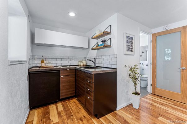 Bathroom, Interior, Recessed Lighting, Wood Texture Flooring