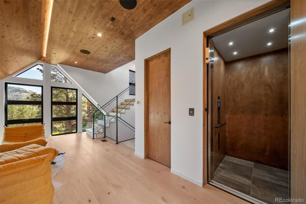Interior, Recessed Lighting, Wooden Ceilings, Wood Texture Flooring
