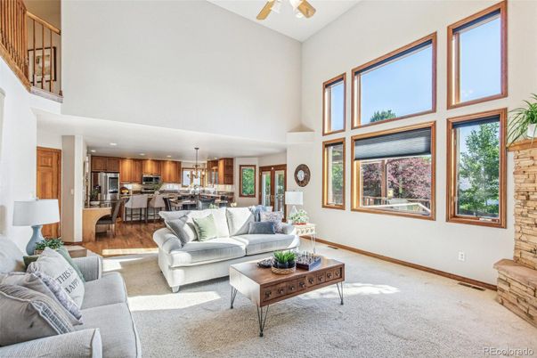 Dining room, Interior, Kitchen, Living room, Pendant Lights, Recessed Lighting, Stainless Steel Appliances, Wood Texture Flooring