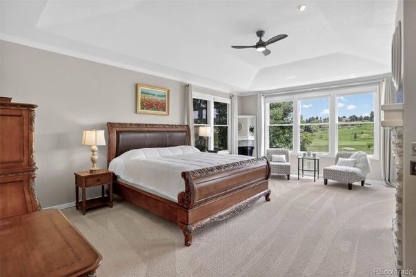 Bedroom, Fireplace, Interior, Recessed Lighting