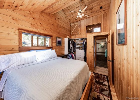 Bedroom, Interior, Wooden Ceilings, Wood Texture Flooring, Wooden Walls