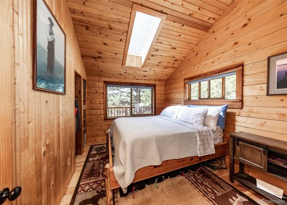 Bedroom, Interior, Wooden Ceilings, Wooden Walls