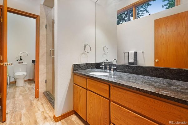 Bathroom, Dual Sink Vanities, Interior, Wood Texture Flooring