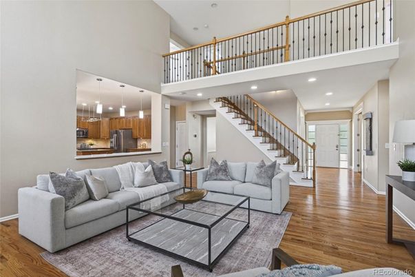 Interior, Kitchen, Living room, Pendant Lights, Recessed Lighting, Wood Texture Flooring