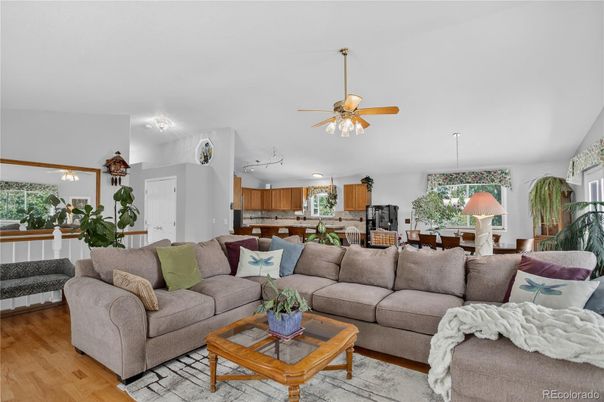Dining room, Interior, Kitchen, Living room, Pendant Lights, Recessed Lighting, Wood Texture Flooring