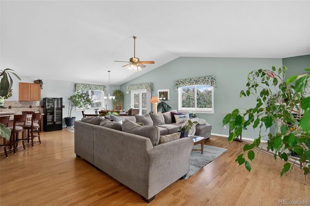 Dining room, Interior, Living room, Pendant Lights, Wood Texture Flooring