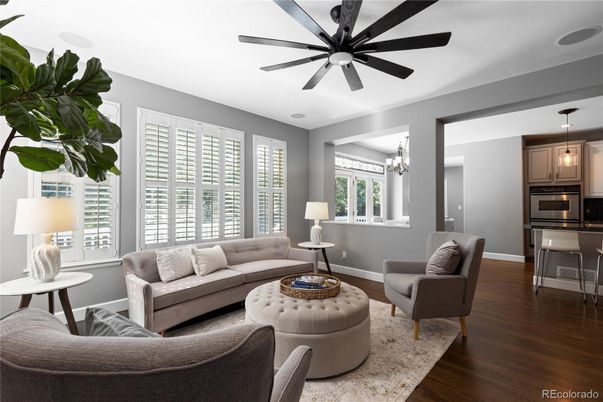 Interior, Kitchen, Living room, Pendant Lights, Stainless Steel Appliances, Wood Texture Flooring