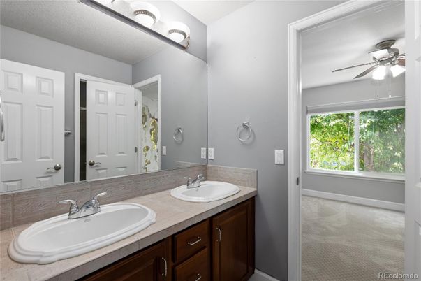 Bathroom, Dual Sink Vanities, Interior, Tile Countertops