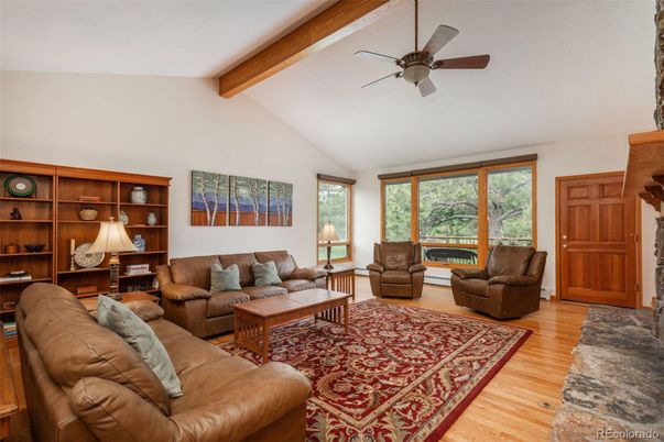 Fireplace, Interior, Living room, Wooden Beams, Wood Texture Flooring