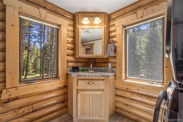 Bathroom, Interior, Wood Texture Flooring, Wooden Walls