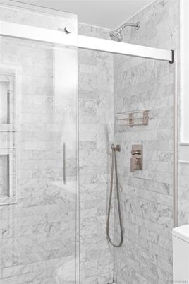Bathroom, Glass Shower, Interior, Marble Walls