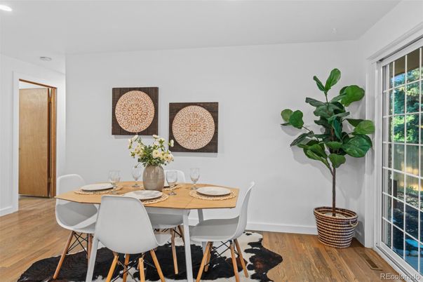 Dining room, Interior, Wood Texture Flooring