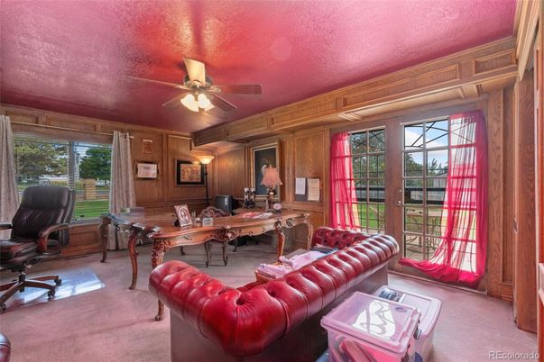 Home Office, Interior, Living room, Wooden Walls