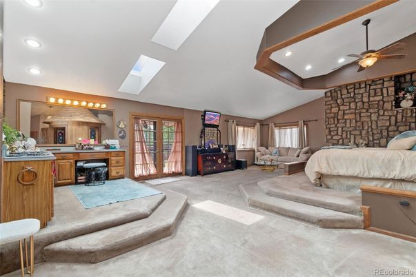 Bedroom, Interior, Kitchen, Living room, Recessed Lighting, Stone Walls